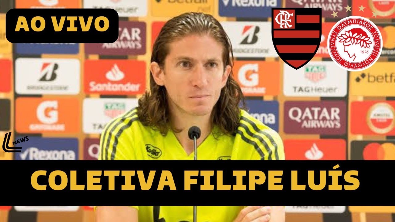COLETIVA FILIPE LUÍS AO VIVO - FLAMENGO X OLYMPIACOS DIRETO DO MARACANÃ - FINAL DO MUNDIAL SUB-20