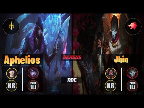 Ruler APHELIOS (ADC) [Lethal Tempo] VS JHIN - Grandmaster KR Patch 11.1