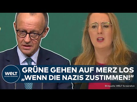 BUNDESTAGSWAHL: Heftige Reaktion der Grünen! Fraktion kritisiert Merz für Stimmen-Akzeptanz der AfD