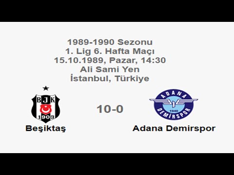 Beşiktaş 10-0 Adana Demirspor [HD] 15.10.1989 - 1989-1990 Turkish 1st League Matchday 6