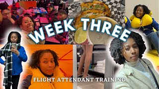 FLIGHT ATTENDANT TRAINING ❀ WEEK THREE ❀ Morning Routine, Ditching, Food & Festivities..