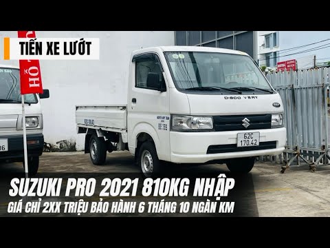 Xe Tải Suzuki Pro 810Kg Cũ Đời 2021 | Giá Xe Tải Suzuki Thùng Lững 810Kg | Chuẩn Odo 77 Ngàn Km 