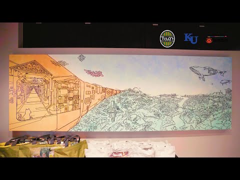 神奈川大学×タリーズコーヒー×東急電鉄のコラボカフェ「TULLY’S COFFEE KU」　店舗アート制作