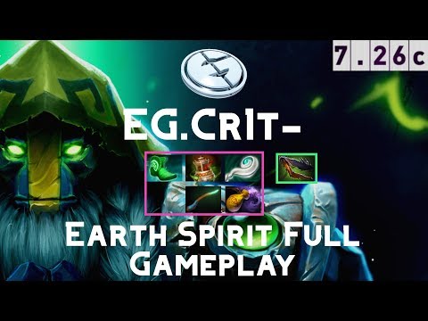 Earth Spirit | EG.Cr1t- | Roaming Rolling Boulder Full Gameplay | 7.26c Full Gameplay