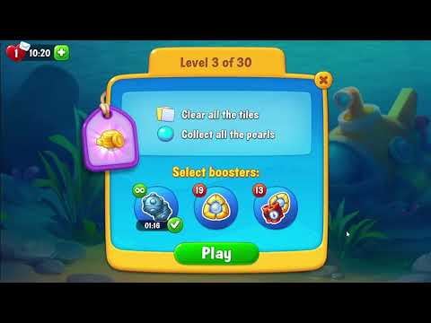 FISHDOM: Hermann's bathyscaphe Level 3 No boosters, extra move.