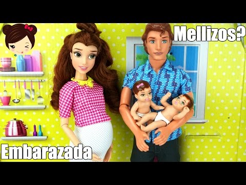 Princesa Disney Bella Embarazada y Tiene Bebes con Doctora Barbie - Ben y Rosabella Video