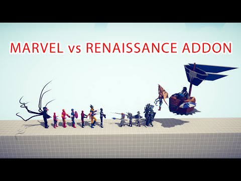 MARVEL Team vs RENAISSANCE ADDON Team - Totally Accurate Battle Simulator TABS