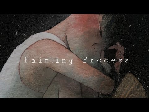 Painting Process:수채화 일러스트/Watercolor illustration "space" by jiyeon