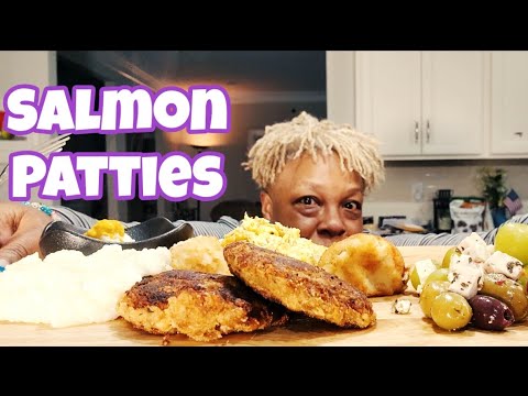 Prayers for Charlotte, NC |Salmon Patties-Breakfast For Dinner Mukbang Eating