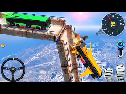 Vertical Impossible Bus Mega Ramp - Bus Stunt Tracks Racing 3D - Android GamePlay #010