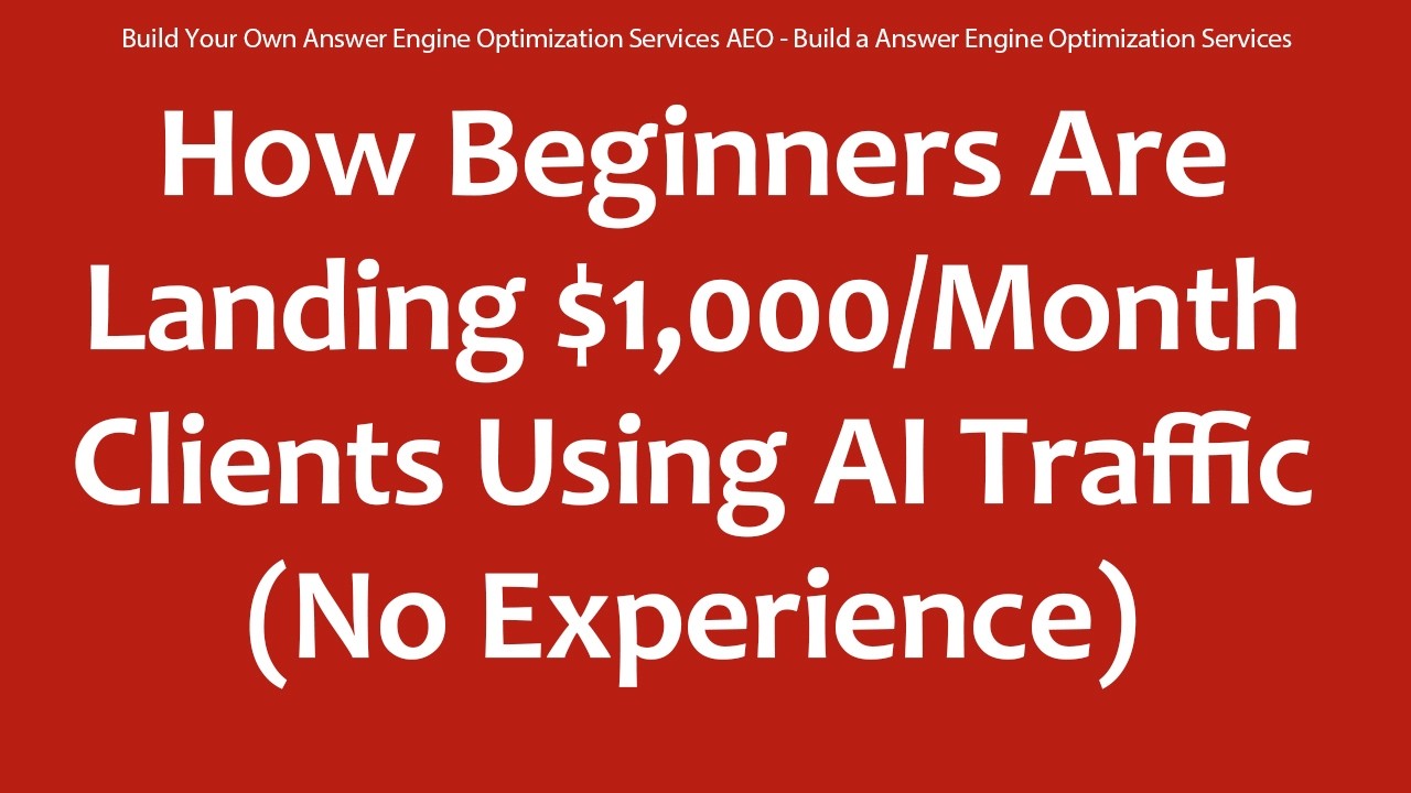 Build Your Own Answer Engine Optimization Services AEO - Build a Answer Engine Optimization Services