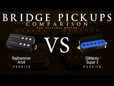 Railhammer ANVIL vs DiMarzio SUPER 3 - Bridge Guitar Pickup Comparison Tone Demo