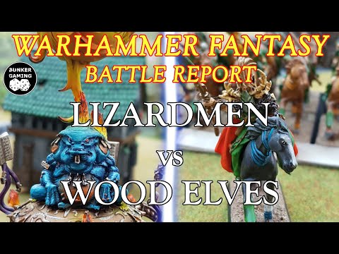 WARHAMMER FANTASY 8th ed BATTLE REPORT: Lizardmen vs Wood Elves