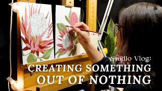 Creating Something from Nothing | Studio Vlog |My Art Journey