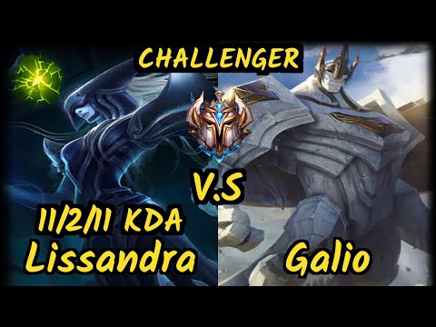 TSM Ablazeolive (LISSANDRA) vs GALIO - 11/2/11 KDA MID CHALLENGER GAMEPLAY - NA