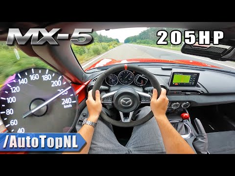 *7700RPM* MAZDA MX5 (ND) 2.0 205HP | 220KMH on AUTOBAHN [NO SPEED LIMIT] by AutoTopNL