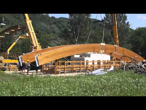 Dicomano - Costruzione ponte sulla Sieve