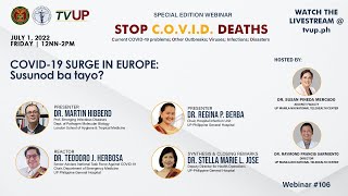Webinar #106 | "COVID-19 SURGE IN EUROPE: Susunod ba tayo?”