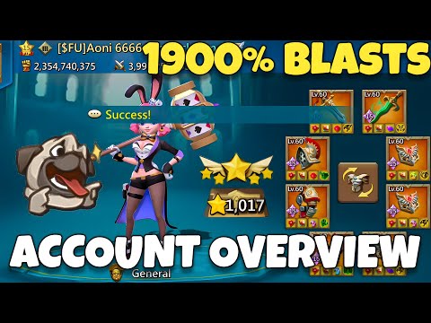 Lords Mobile - Beast Maxed Account Overview! 1900% Blasts. How Much $$$ Invested in?