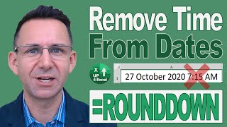 How To Remove Time From Date In Excel Using Formula ROUNDDOWN In Excel