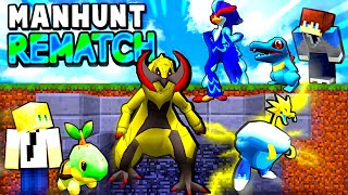 Minecraft Pixelmon Manhunt THE SALTY REMATCH (Speedrunner VS Hunter)