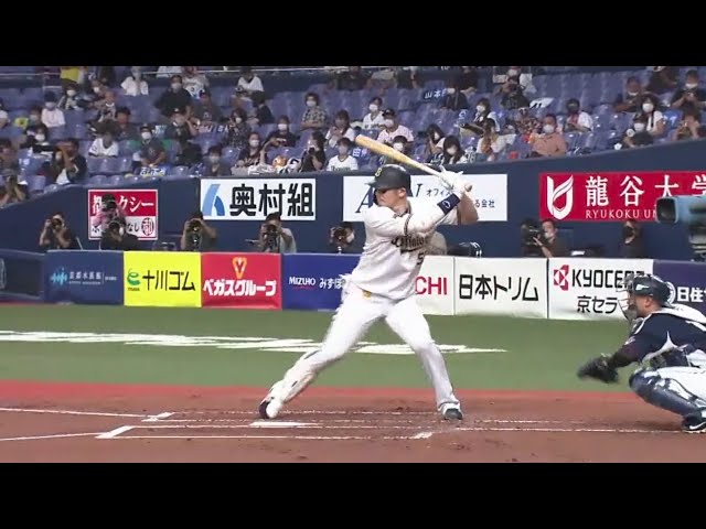 【2回裏】バファローズ・T-岡田 センターオーバーの先制タイムリー2ベースヒット!! 2020/8/18 B-L