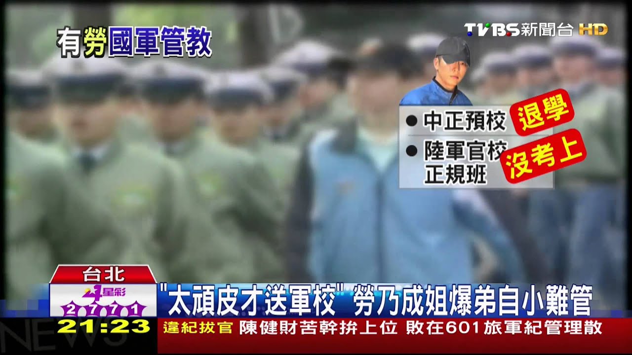 「太頑皮才送軍校」 勞乃成姐爆弟自小難管