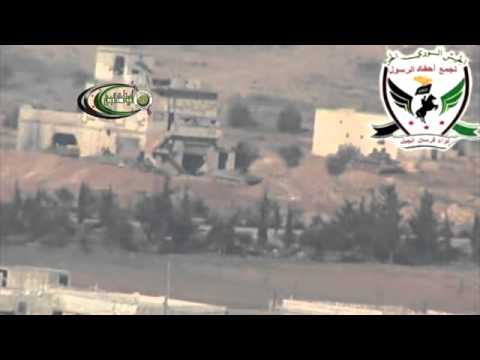 كتيبة أبو عبيدة بن الجراح التابعة للواء فرسان الجبل تستهدف بصاروخ ميتس دبابة في بلدة حيش في ريف إدلب