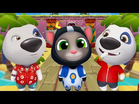 TALKING TOM GOLD RUN 2020 - NEW SPACE SIDE WORLD TALKING HANK VS ASTRONAUT TOM VS HAWAIIAN HANK