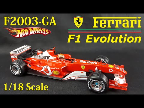 Ferrari F1 Evolution in 1/18 Scale - F2003-GA by Hotwheels