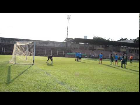 TALENTOS-10 SUB-18 AMISTOSO CONTRA SELEÇAO DA BARRA GOL APOS COBRANÇA DE FALTA