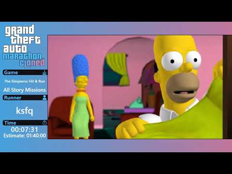 GTAMarathon 2019: Cloned - The Simpsons: Hit & Run - All Story Missions - ksfq