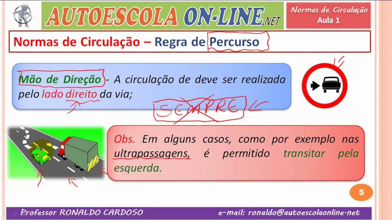 18 NORMAS DE CIRCULAÇÃO - Disp. Preliminares e Regras de Percurso