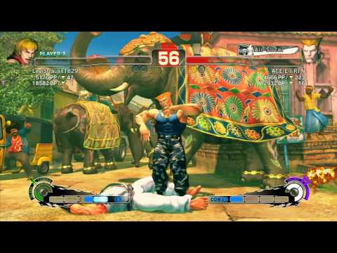 SSF4 AE: LeviStrauss1829 (Ken) vs ACE E I RI N (Guile) - Ranked Match (720p HD)