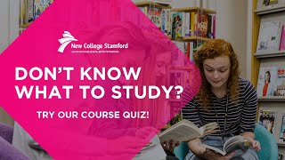 Don't know what to study? Try our course quiz!
