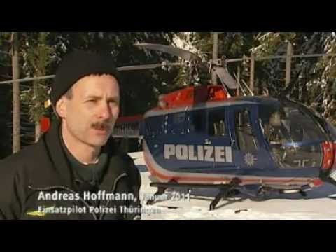 Rettungsübung bei der Thüringer Bergwacht mit BO105 - Dokumentation