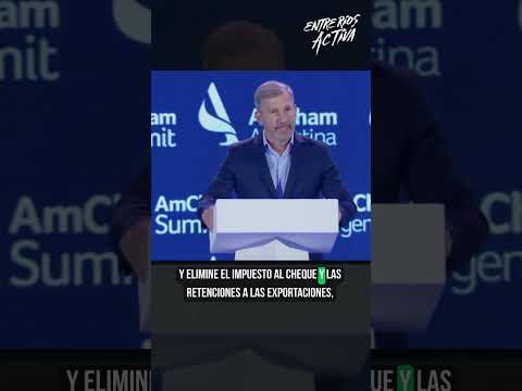 📢 Frigerio defendió la baja de impuestos en AmCham y fue ovacionado por empresarios y gobernadores.