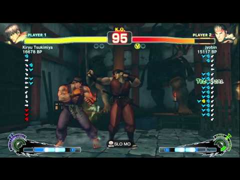Kiryu Tsukimiya [Guy] vs jyobin [Ryu] SSF4 Japanese Online Ranked Matches - TRUE-HD