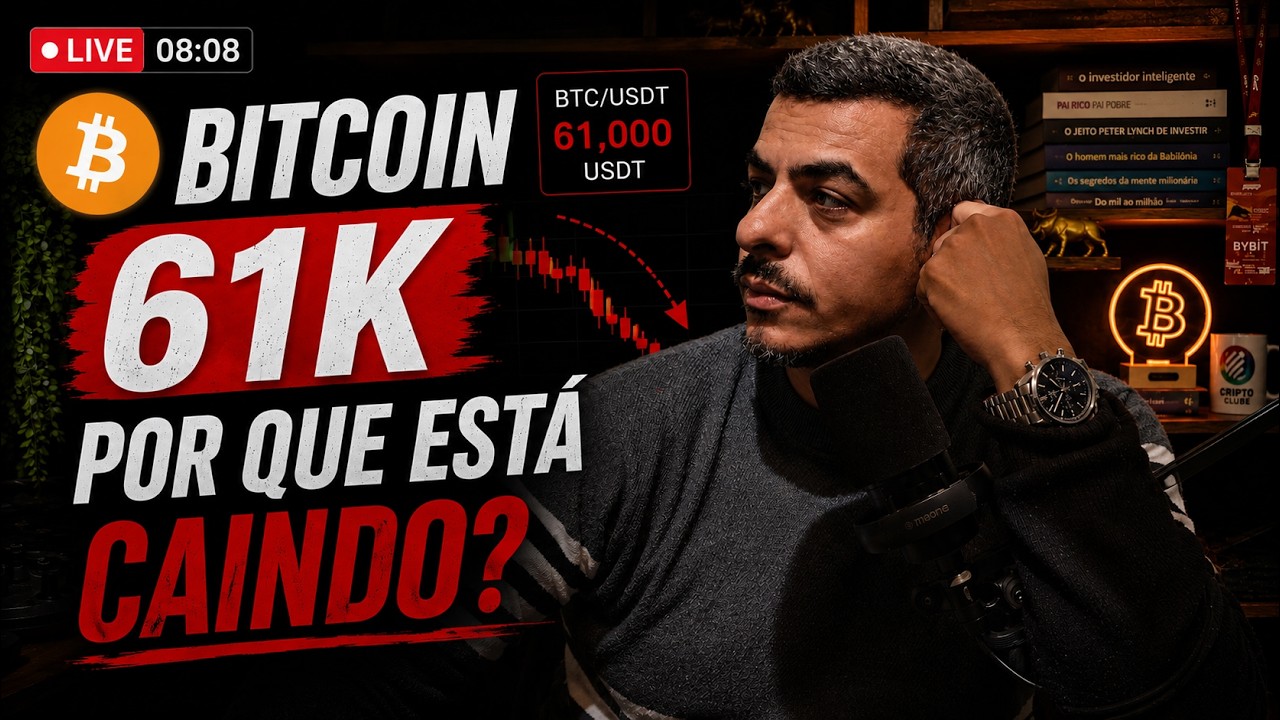 Bitcoin HOJE - Os Mercados Estão Caindo Porquè? - Analisando os Ações Índices Mercados e ETFs
