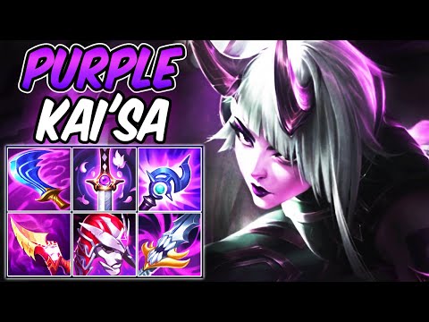 PURPLE KAI'SA - ONLY PURPLE ITEMS! NEW AMAZING BUILD INKSHADOW KAI'SA S+ GAMEPLAY -League of Legends