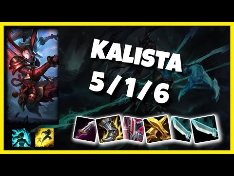 Kalista Bot Lane 11.5 Challenger Gameplay Replay S11 (5/1/6) - KOREAN