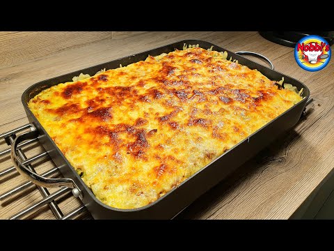 Käsespätzle aus dem Ofen mit Bärlauch ein schwäbischer Nudelauflauf :-)