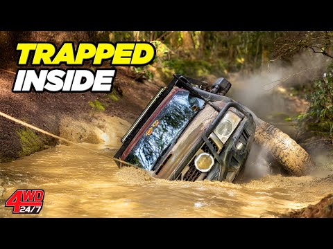 TRAPPED in a ROLLED 4WD – Water rushing in windows