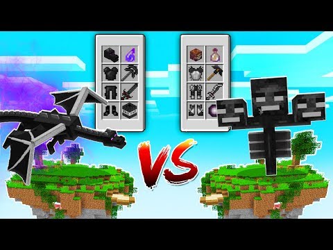 ILHA DA ARMADURA DO ENDER DRAGON VS ILHA DA ARMADURA DO WITHER NO MINECRAFT