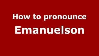 How to pronounce Emanuelson