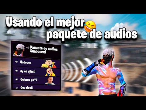 USANDO EL MEJOR PAQUETE DE VOCES DE FREE FIRE 🤣