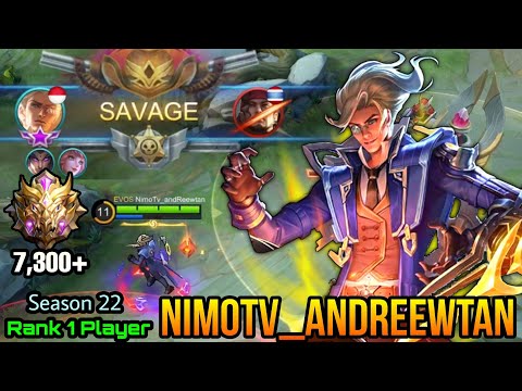 Natan Perfect SAVAGE!! 7,300+ Mythical Glory! - Top 1 Player S22 by NimoTv_andReewtan - MLBB