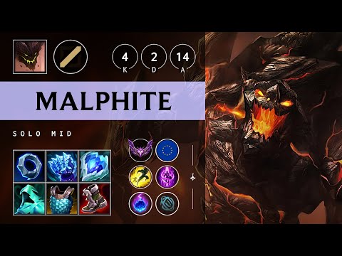 Malphite Mid vs Akshan: Killing spree - EUW Master Patch 14.24
