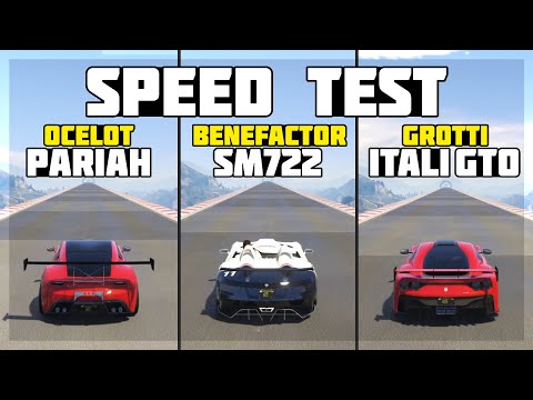 Ocelot Pariah vs Benefactor SM722 vs Grotti Itali GTO (Speed Test) - GTA 5 Online
