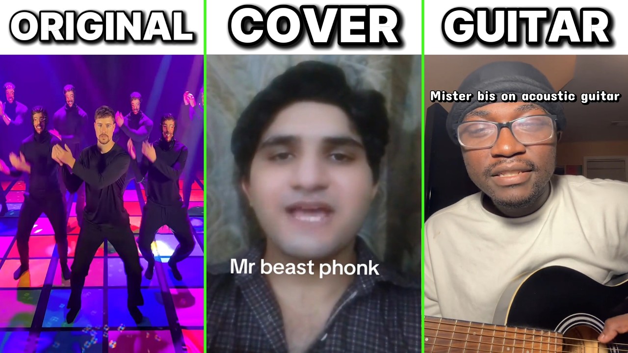 Mr Beast Rizz Original vs Cover vs Guitar